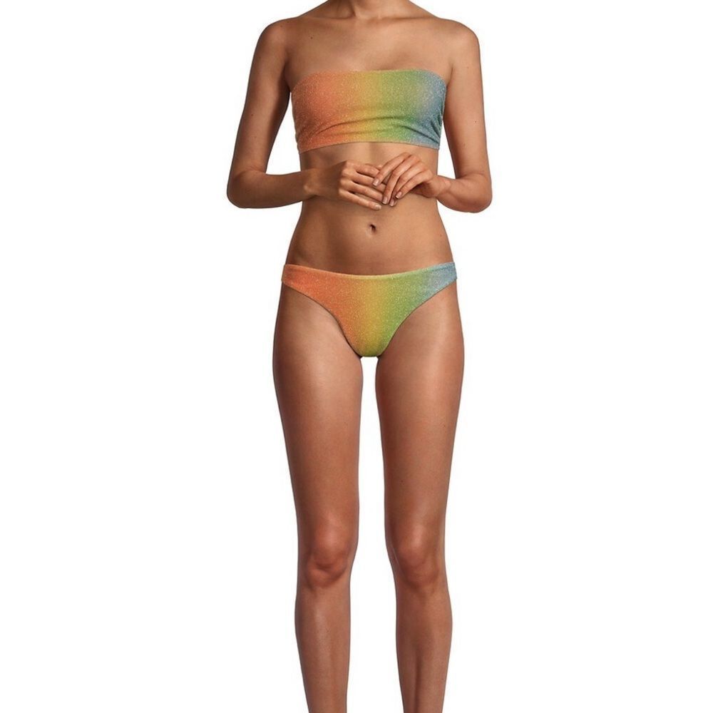 Free People X Beach Riot Island Low-Rise Degradé Bikini Bottom